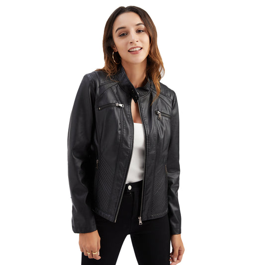 Veste en cuir pour femme