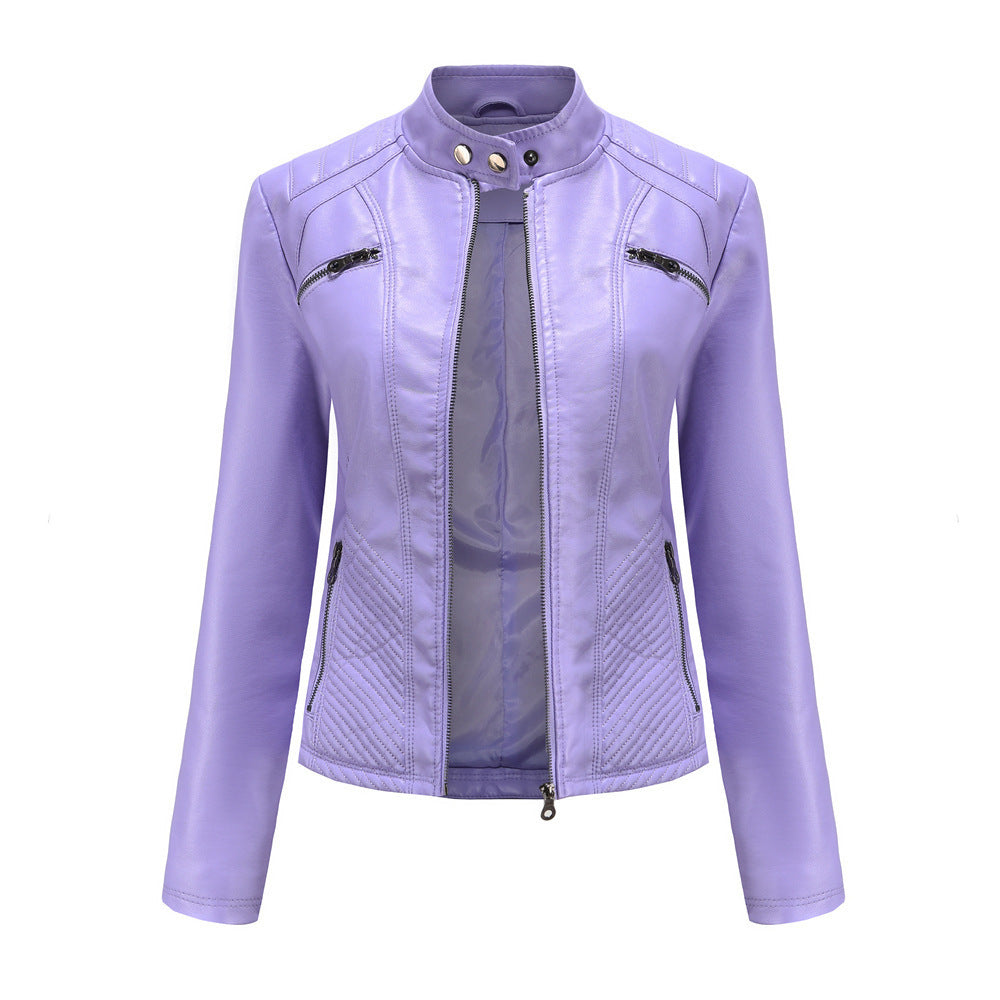 Veste en cuir pour femme