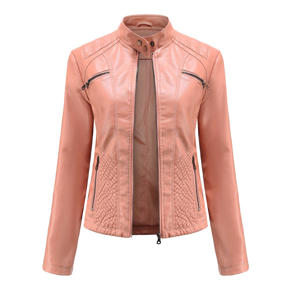 Veste en cuir pour femme