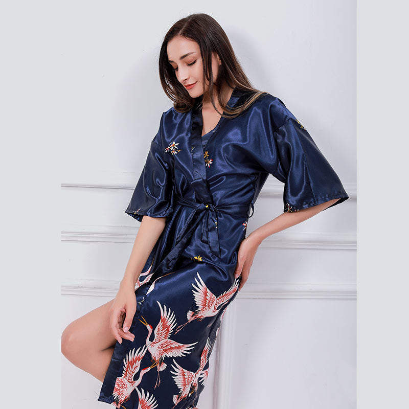 Ensemble Kimono en fausse soie