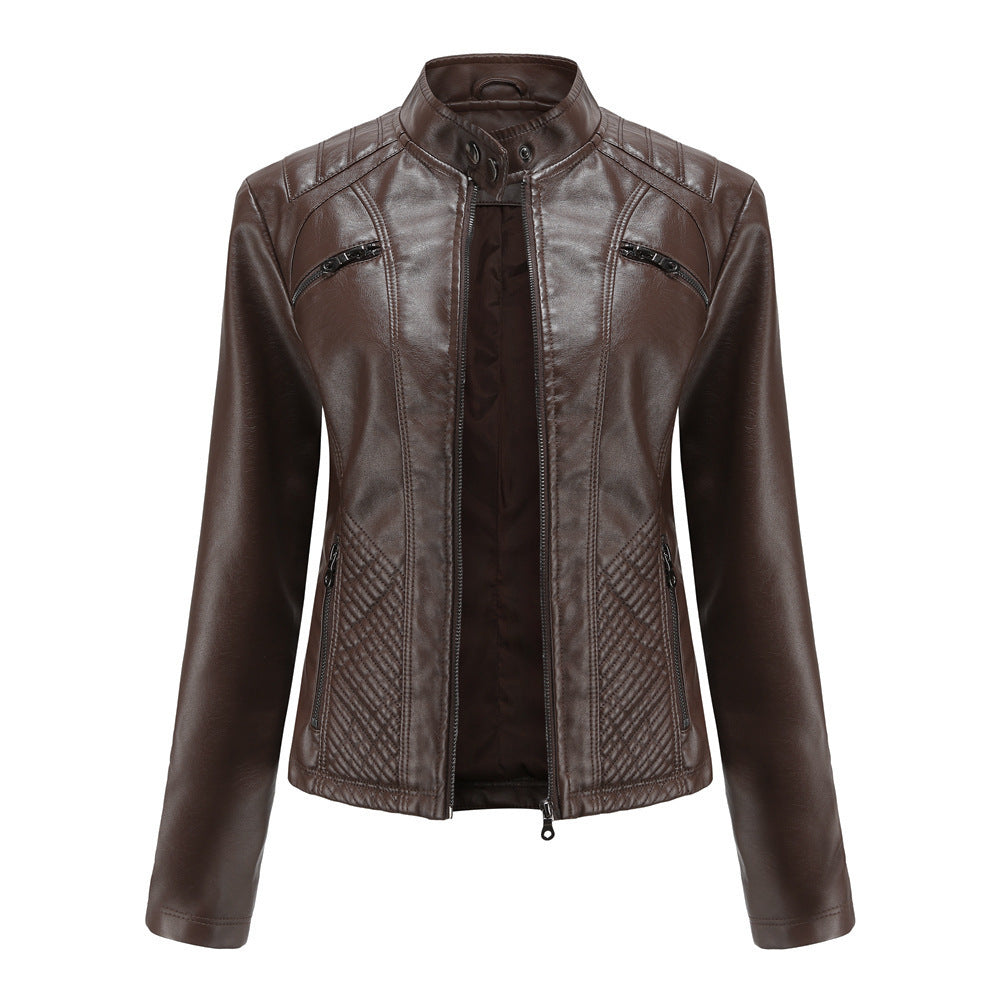 Veste en cuir pour femme