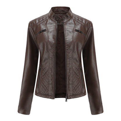 Veste en cuir pour femme