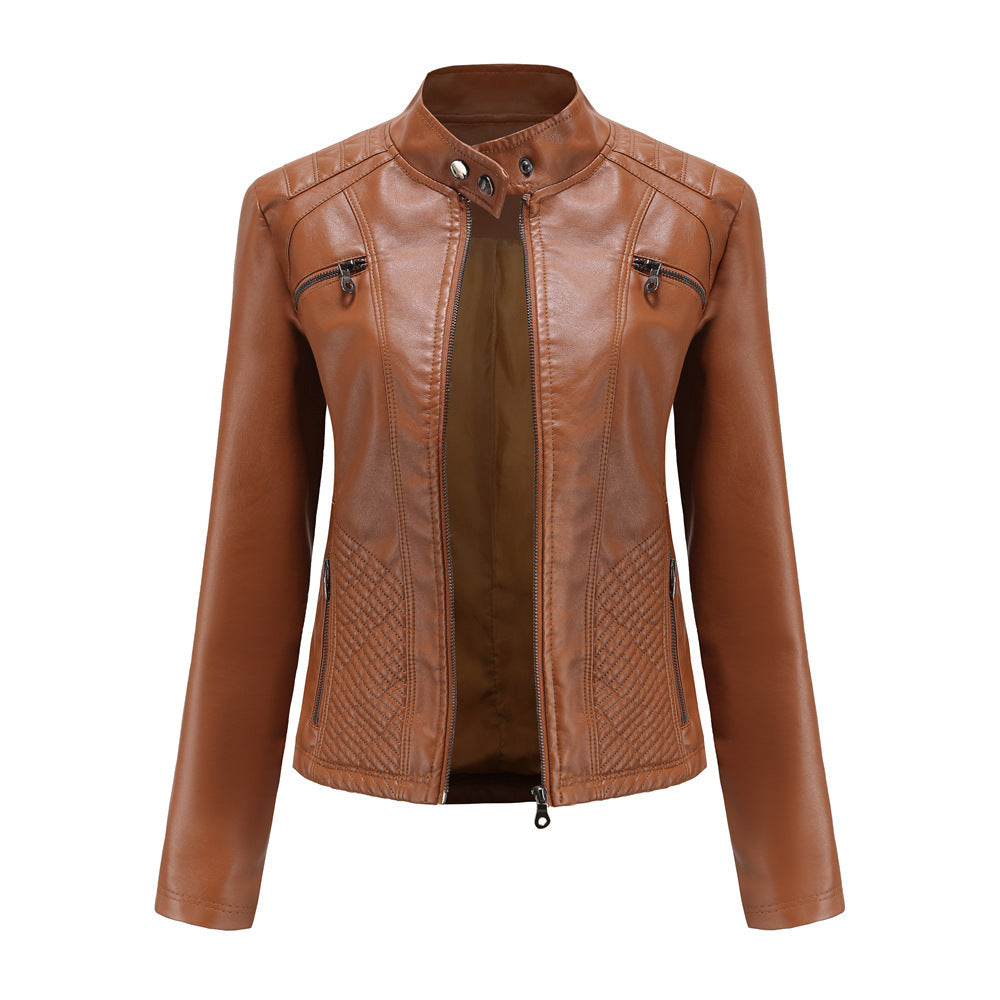 Veste en cuir pour femme