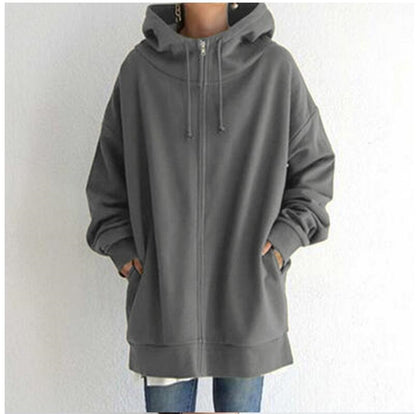 Manteau Sweatshirt à capuche en polaire avec fermeture éclair